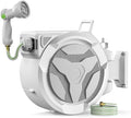 Retractable Garden Hose Reel 1/2"x100ft Wall Mount with 10-Function Nozzle by Smarttechluckyyou