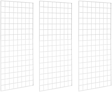 Grid Wall Commercial Grade Gridwall Panels – Heavy Duty Grid Panel for Any Retail Display Wall Grid 2' Width x 4' Height, White (Pack of 3) by 7RiversART