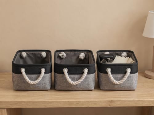11.8x7.9x5.2 Inch Fabric Small Storage Bins with Handles 6 Pack - Image 3
