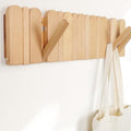 Wall Coat Rack for Entryway: Folding Wood Modern Heavy Duty 8 Hooks by KYIAANY