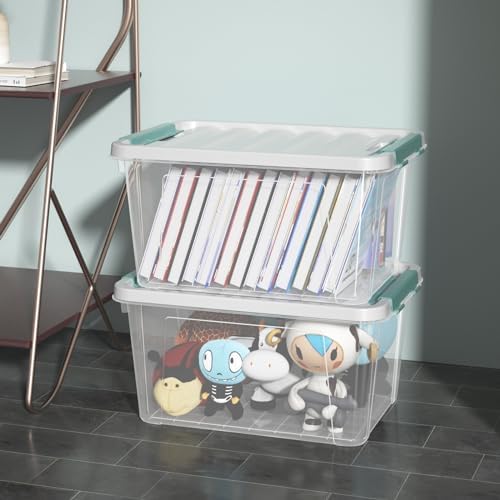 20 Qt Plastic Storage Bins with Lids, 6-Pack Stackable Containers - Image 7