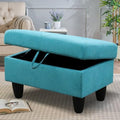 28.5'' Ottoman with Storage, Linen Ottoman Foot Rest for Living Room Upholstered Footstool, Perfect Storage Ottoman Bench Bag Floor Chair for Bedroom or Entryway, Green by SumKeaVideoSewerCameraSystem