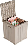 Vixzen 50 Gallon Deck Boxes Outdoor Waterproof, Resin Lockable Storage Box for Patio Cushions Storage Furniture, Garden Tools, Pool Supplies, Weatherproof and UV Resistant (Grey, 50 Gallon) by Vixzen