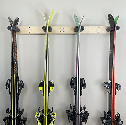 Pro Board Racks Ski Wall Rack Mount - 4 Vertical Sets of Skis - Image 2