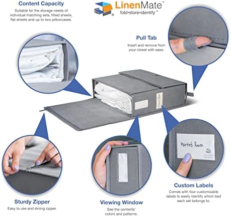 LINENMATE The Original Linen Storage Container, 2-Pack (Twin/Full Size, Ivory) - Image 3