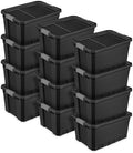 Sterilite Stacker Tote with Latching Lids for Garage, 19 Gallon, 12-Pack by Sterilite