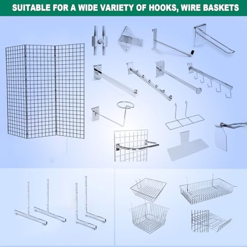 Grid Wall Commercial Grade Gridwall Panels – Heavy Duty Grid Panel for Any Retail Display Wall Grid 2' Width x 6' Height, Black (Pack of 4) - Image 6