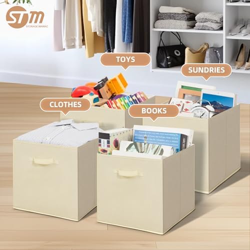 STORAGE MANIAC Storage Cubes, 13 Inch 10 Pack Collapsible Fabric Shelf Bins - Image 2
