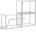 Purse Organizer for Closet, 3 Pack Handbag Storage Organizer, Clear Acrylic Display Case for Collectibles, Stackable Bag Organizer with Magnetic Door for Wallet, Clutch, Figure, Toys by MSHOMELYDIRECT