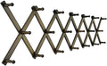 SKOLOO Hat Rack for Wall with 20 Hooks, Solid Wooden, Modern, Expandable Coat Rack Wall Mount for Coats, Hats, Bags, Baseball Caps, Dark Walnut Color by SKOLOO
