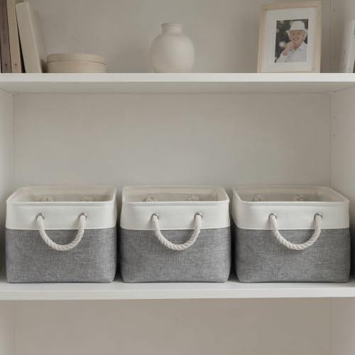 11.8x7.9x5.2 Inch Fabric Small Storage Bins with Handles 6 Pack - Image 6