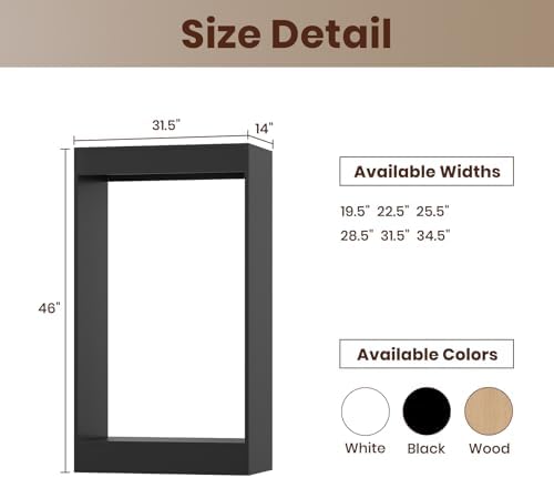 ROOMTEC 31.5" Double Hanging Closet Unit, Modular Closet System with Hanging Rod, Wardrobe Organizer for Bedroom or Walk-in Closet, Wall Mounted, Customizable Clothes Storage Unit, Black - Image 2