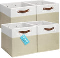 OrganiHaus 13x13 Cube Storage Bins, Set of 4 - Fabric Storage Cubes by OrganiHaus