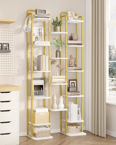 Hzuaneri 10 Tiers Vertical Shoe Rack, Tall Shoe Shelf with 2 Hooks - Image 6