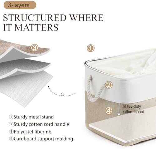 16x12x12 In Foldable Fabric Large Storage Bins with Handle 3 Pack - Image 2