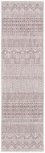 SAFAVIEH Washable Rug Outdoor Courtyard Collection - 2'3" x 8' Runner, Grey & Brown, Non-Shedding & Easy Cleaning, Ideal for Patio, Entryway, Mudroom, Hallway, Kitchen (CY8196-36312) by Unknown