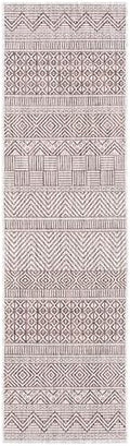 SAFAVIEH Washable Rug Outdoor Courtyard Collection - 2'3" x 8' Runner, Grey & Brown, Non-Shedding & Easy Cleaning, Ideal for Patio, Entryway, Mudroom, Hallway, Kitchen (CY8196-36312) by Unknown