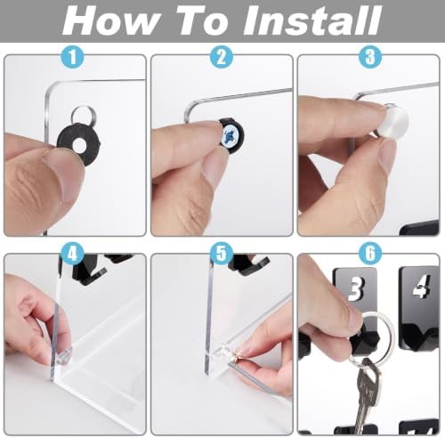 Beeveer Acrylic Key Holder Board with Shelf Upgrade, 30 Hook Wall Organizer - Image 3