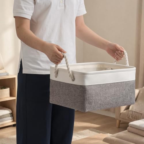 13.8x9.8x6.7 Inch Fabric Small Storage Bins with Handles 6 Pack - Image 5