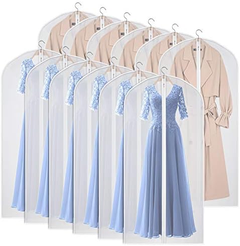 Garment Bags Dress Bag for Storage Dust-Proof Suit Protector Cover Bag with Zipper for Long Dresses, Suit, Coat Closet Clothes Storage, Set of 20 - Image 2