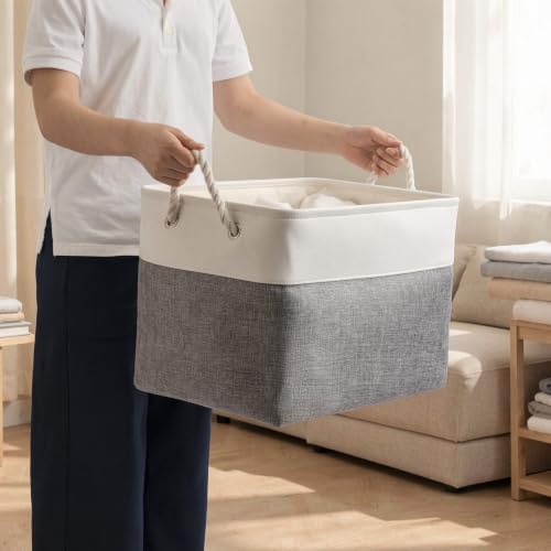 16x12x12 In Foldable Fabric Large Storage Bins with Handle 3 Pack - Image 5