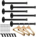 PINTUSON 6 Pcs Industrial Pipe Clothes Bar 12 Inch - Wall Mount Clothing Rack - Face Out Wall Clothing Rods for Commercial Retail Boutique Shirt Display by HOME