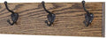 PegandRail Oak Wall Mounted Coat Rack with Bronze Hooks 4.5" Ultra Wide (Walnut, 15" x 4.5" with 3 Hooks) by PEG+AND+RAIL