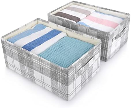 ANMINY Fabric Storage Bins Baskets, 18 x 12 Inch 4 Pack, Washable, Foldable - Image 6