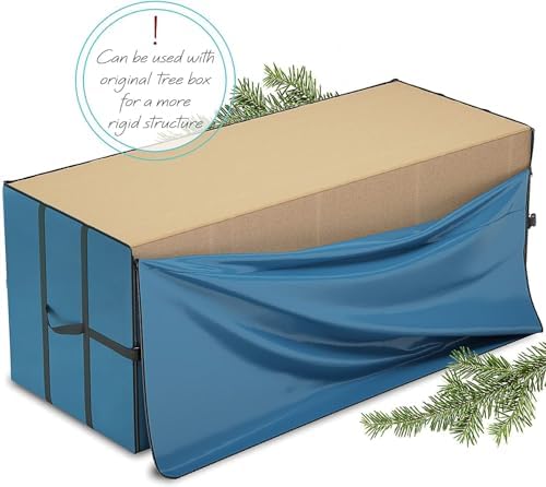 Clara Clark Christmas Tree Storage Bag - Extra Wide Xmas Tree Storage Box Container Made from Durable Oxoford 600D Waterproof Fabric with Handles & Dual Zipper (3, 9 ft) - Image 6