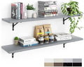 Kaboon 45 inch Long 10 inch Deep Floating Shelves for Wall Set of 2, Large Open Shelves Wall Mounted, Space Saving Home and Commercial Use, Gray by Kaboon