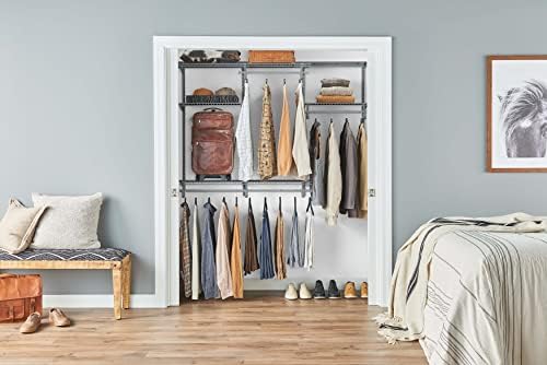 ClosetMaid ShelfTrack Wire Closet Organizer System, Adjustable from 4 to 6 Ft., with Shelves, Clothes Rods, Hardware, Durable Steel, Satin Chrome - Image 3