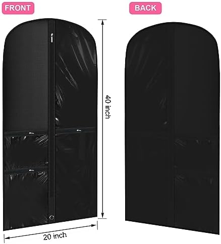 Windyun 10 Pack Garment Bags Costumes Kids 40", Black - Image 2