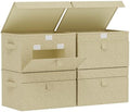 Collapsible Storage Baskets,13x9.1x7.9in,Grey and Beige,4 Pack by Unknown