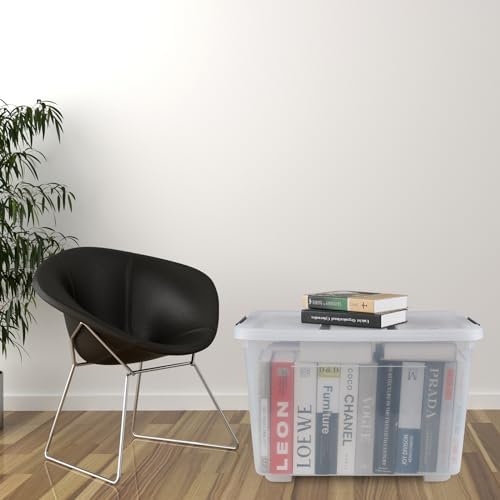 Wekioger 70 Quart Large Lidded Storage Bin 4 Packs, Latching Storage Box - Image 4
