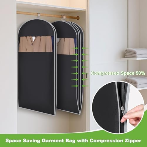 KEEGH Space Saving Hanging Garment Bag, Large Garment Bag 50 In, 3 PCS - Image 3