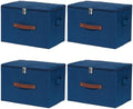 4PCS Storage Bins with Zipper Lids Decorative Lidded Basket Box by VinneGenzz
