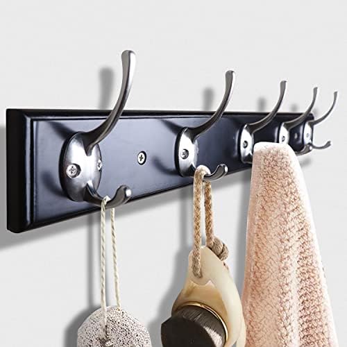 IBosins 32 Pack Silvery Double Coat Hooks Wall Mounted with 64 Screws - Image 5
