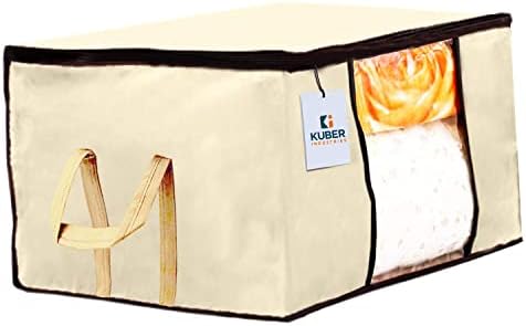 Kuber Industries 9 Pack Under Bed Storage Bags | Clothes Organizer | Non Woven Duvet, Blanket Cover, Clear Window and Premium Zipper | - Image 2