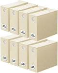 SpaceAid 8 Pack Bed Sheet Organizers and Storage, Foldable Sheet Organizer for Linen Closet, Sheets Set Folder Keeper with Window XL (Queen & King Size) Bedding Container (Beige, 8 Pack) by SpaceAid