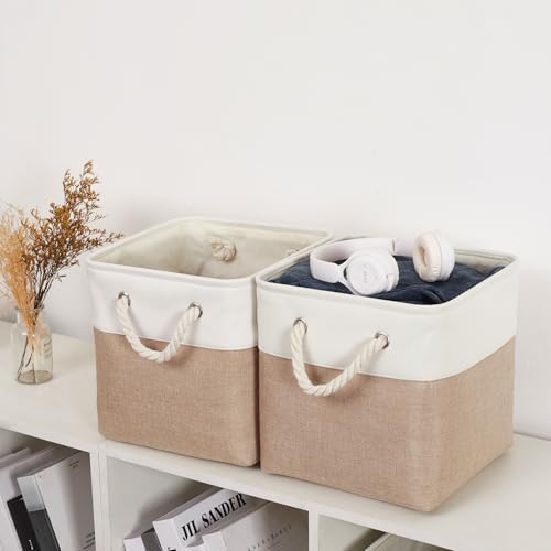 11 Inch 6 Pack Cube Storage Bins with Handles - Image 5