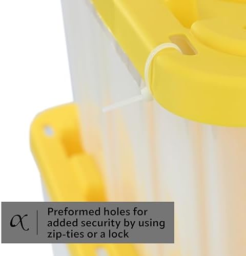 CX 27-Gallon Heavy Duty Clear Stackable Storage Bins with Lids, 4 Pack - Image 4