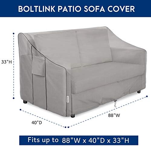 Loveseat Cover Waterproof Heavy Duty, 88x40x33 inch - Image 2