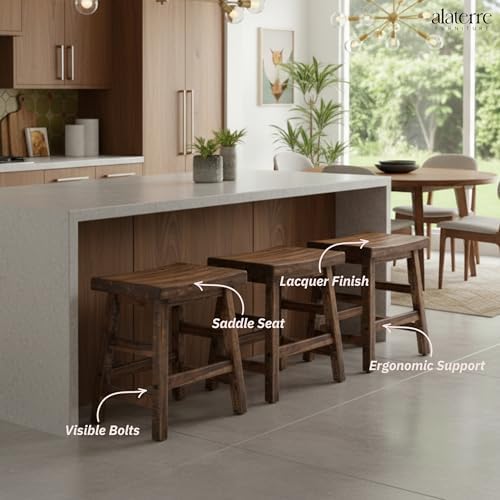 Alaterre Furniture Durango Rustic Barstool, Natural, 20 Inch - Image 3