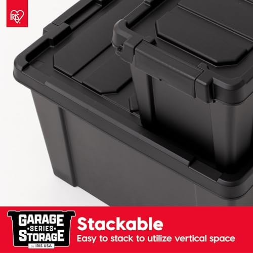 IRIS USA 6-Pack 5 Gal Heavy Duty Lockable Storage Totes with lids, Black - Image 6