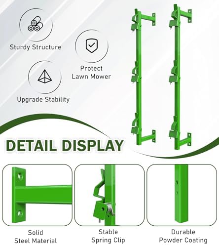 ELITEWILL Weedeater Rack for Enclosed Trailer Weed Eater Trimmer Rack for Trailer Landscape Truck Holder Lawn Equipment Accessories Green - Image 6