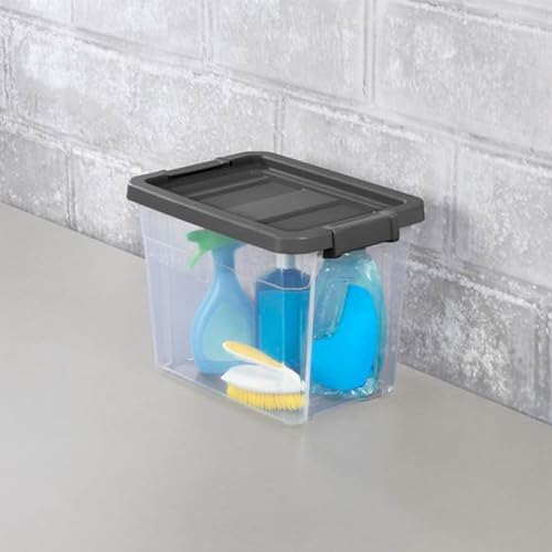 Sterilite Modular Stacker Box with Latching Lid, 30 Quart, 12-Pack - Image 5