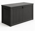 180 Gal Deck Box, Outdoor Storage Box Waterproof Lockable, Gas Lift,Black by NUNULAB