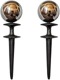 Lulu Decor, Garden Silver Gazing Ball Hose Guide, Set of 2 Strong and Decorative Hose Guide that Protects Your Plants While Providing Elegance to Your Garden by LuluDecor