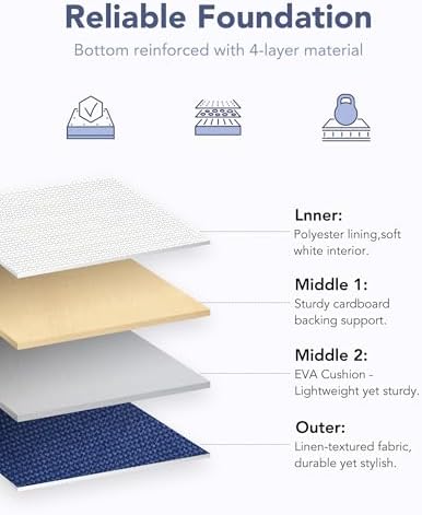 12x12 Inch Fabric Cube Storage Bins with Cotton Rope Handle 6-Pack - Image 5