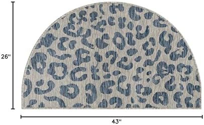 Unique Loom Outdoor Safari Collection Area Rug - Leopard (2' 2" x 3' 7" Hearth Blue/Gray) - Image 2